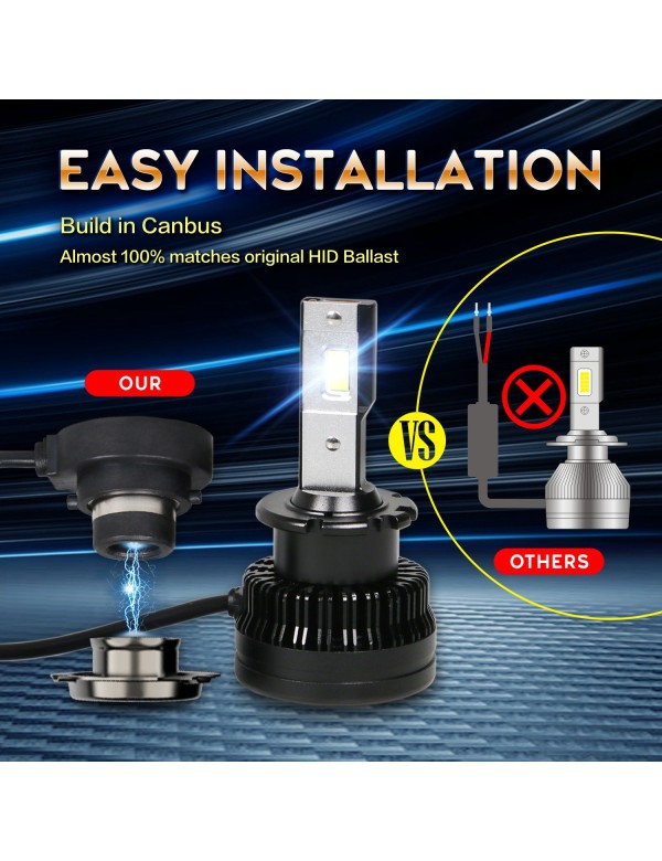 Excelite D2S Led Headlight Bulb 35w, 6000k, pair – Planet Car Care