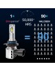 Sinoaprcel 2024 Upgrade 9012/HIR2 LED Headlight Bulbs,20000 Lumens/Set All-in-One 6500K Cool White,High Low Beam Halogen Replacement,Pack of 2
