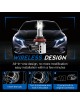 Sinoparcel 2024 Upgrade H11 LED Low Beam Headlight Bulb, H11/H8 Fog Light Bubs or DRL, H9 High Beam, 20000LM/Set 6500K White Super Bright with Fan, Pack of 2